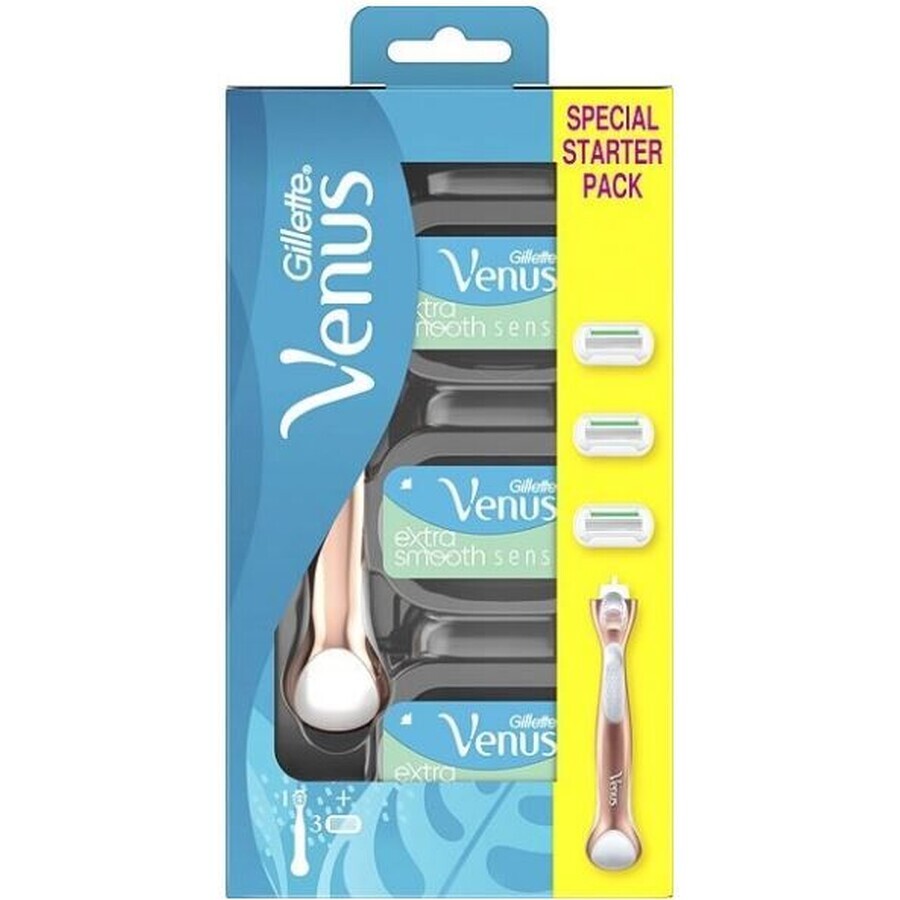 Rasierapparat Gillette Venus Sensitive Rose Gold + 3 Köpfe