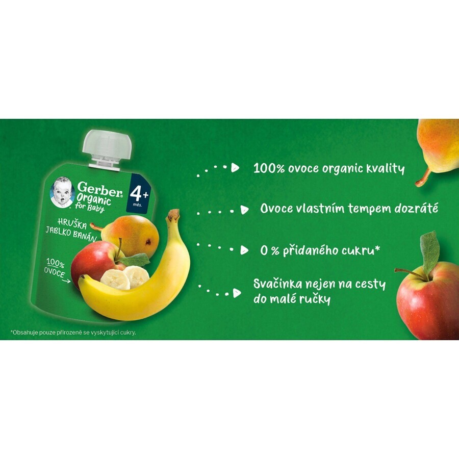 Gerber Organic Capsule pear, apple and banana 90 g