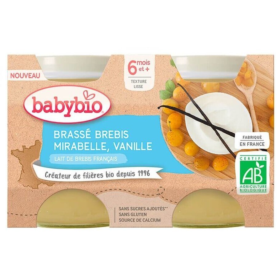 Babybio Brasserie Schafsmilch + Mirabelle + Vanille 2 x 130 g