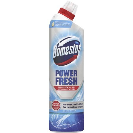 Domestos Power Fresh Ocean 700ml Domestos Power Fresh Ocean Gel per toilette