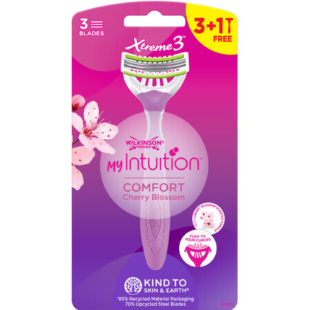 Wilkinson Sword MY Intuition Comfort Cherry Blossom wegwerpscheerapparaat 4 stuks