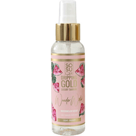 SOSU Cosmetics Watermelon Dripping Gold Wonder Water Light/Medium Brumă facială cu auto pulverizare 100 ml