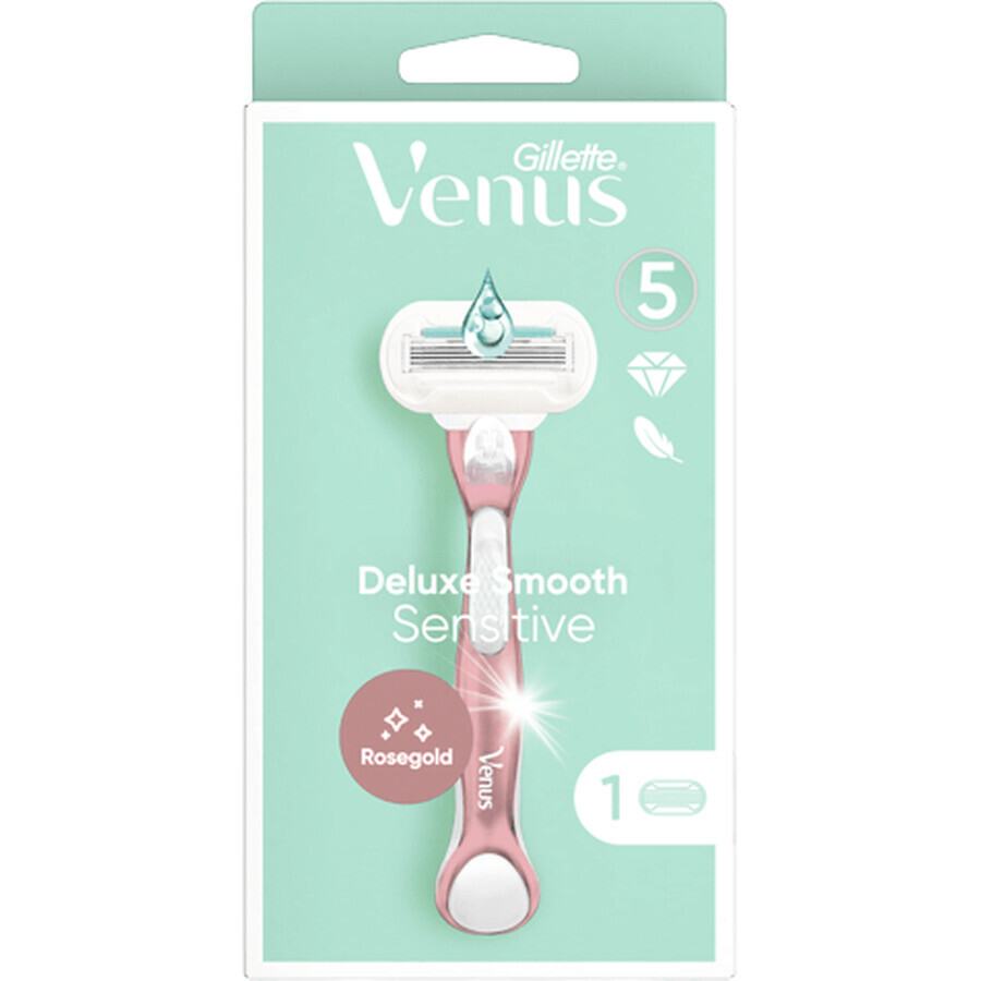 Aparat de ras Gillette Venus Deluxe Smooth Sensitive Rose Gold