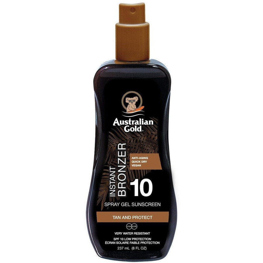 Australian Gold Spray Gel + Bronzer SPF10 237 ml