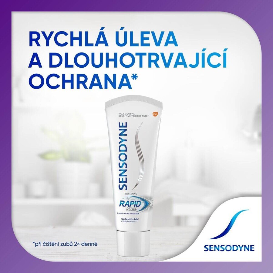 Sensodyne Rapid Relief Schnell aufhellende Zahnpasta 3 x 75 ml