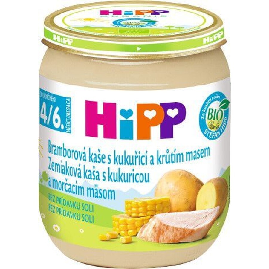 HiPP BIO Potato and corn with turkey meat, 125 g