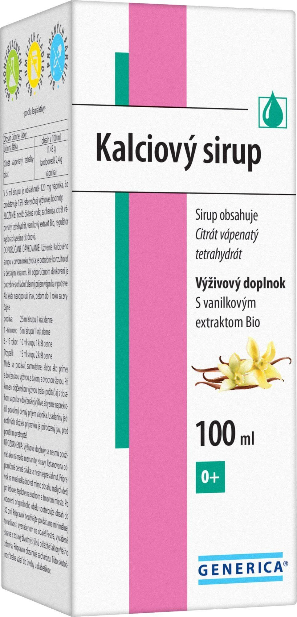 Generica Calciumsirup mit Vanillegeschmack 100 ml