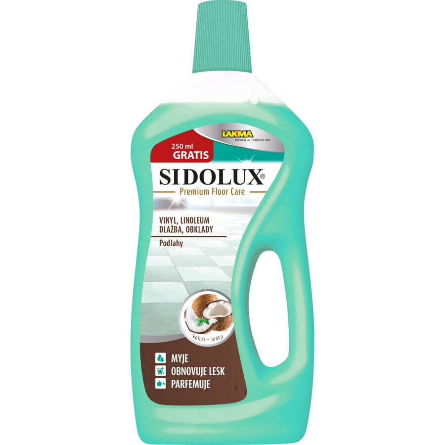 Sidolux Premium Floor Care Coconut & Mint Floor Cleaner Vinyl, linoleum, tiles 1 l