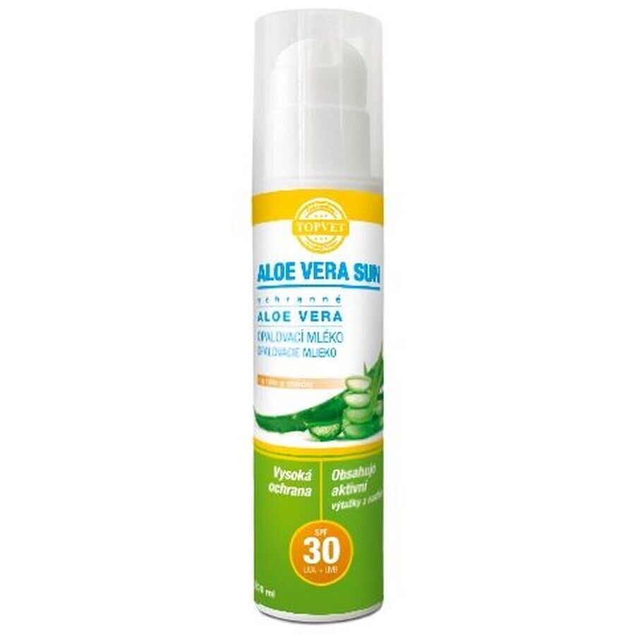 Topvet Aloe vera Loțiune de protecție solară SPF 30, 200 ml