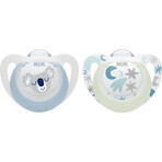 Nuk Succhietto Star Day & Night 0-6 m 2 pz.