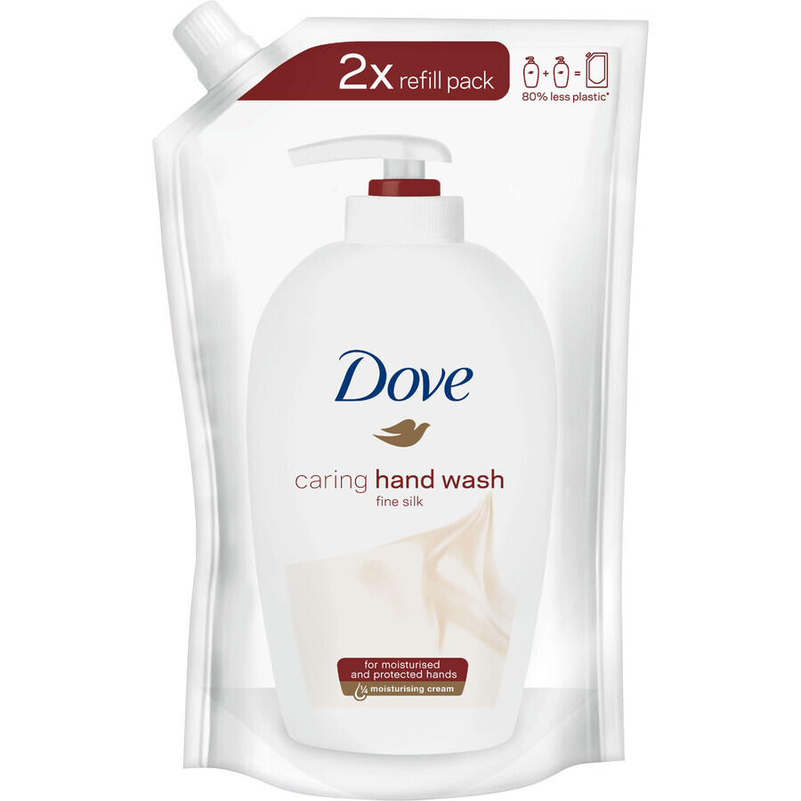 Nachfüllpackung mit Dove Fine Silk Flüssighandseife 500 ml