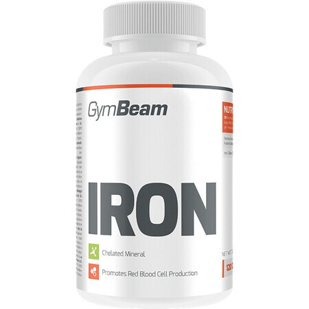 GymBeam Iron, unflavored 120 capsules