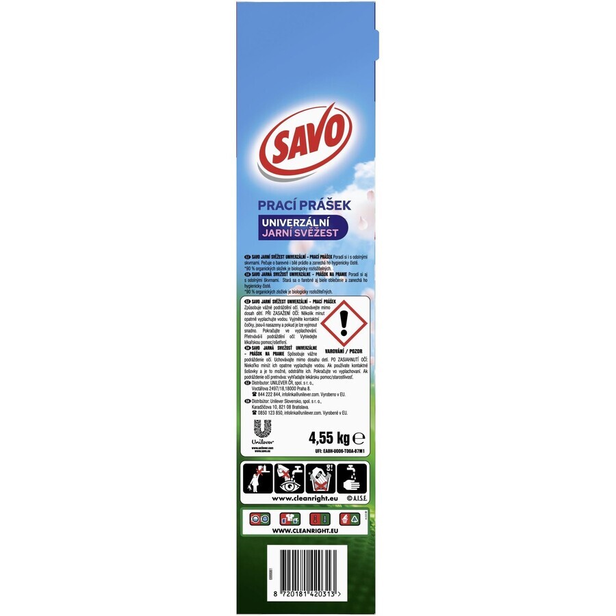 Savo Universal Spring Spring Freshness Waschpulver 4,9 kg