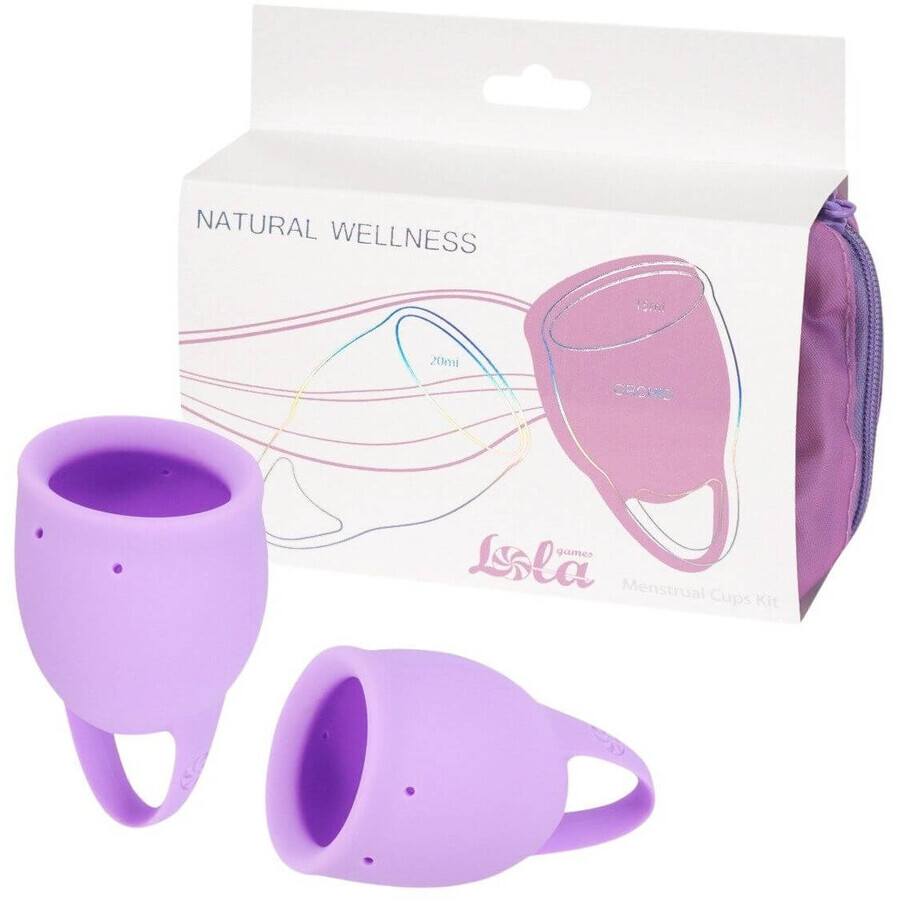 Lola Games Menstruationstassen-Set Wellness Natural Lavendel Orchidee 2 Stück