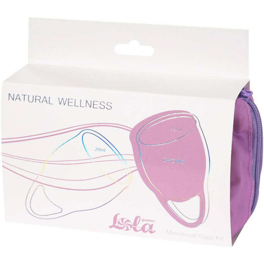 Lola Games Menstruationstassen-Set Wellness Natural Lavendel Orchidee 2 Stück