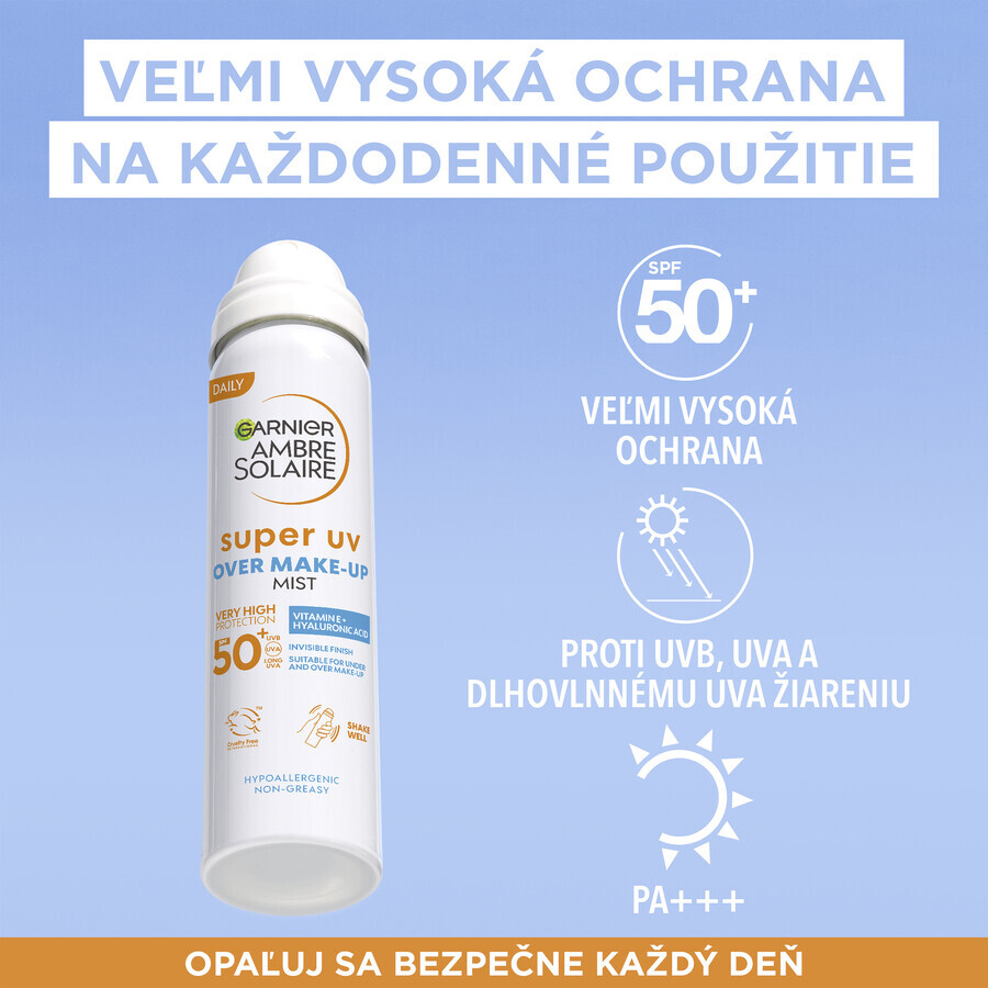 Garnier Ambre Solaire Super UV-Schutz Anti-UV-Gesichtsnebel SPF 50, 75 ml