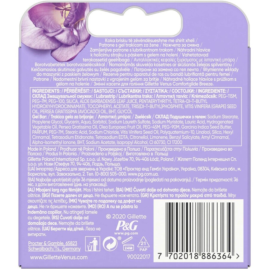 Gillette Venus Venus Venus Venus Comfortglide breeze Capete de înlocuire 4 buc