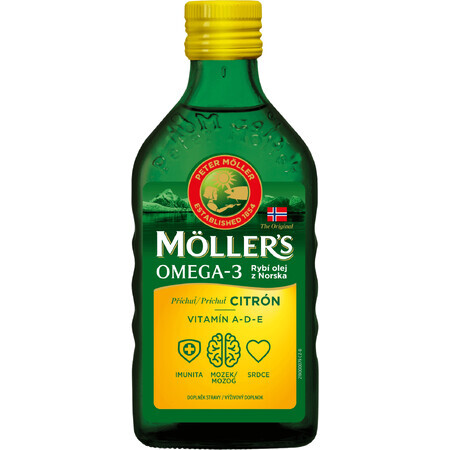 Mollers Omega 3 Fischöl, Lebertran mit Zitronengeschmack 250 ml