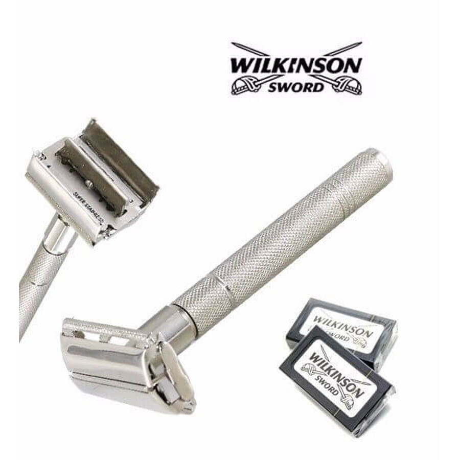 Wilkinson Sword Rasiermesser für Männer, zweischneidig, vintage Metall