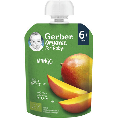 Gerber Organic mango pouch 100% ORGANIC 6m+ 16 x 90 g