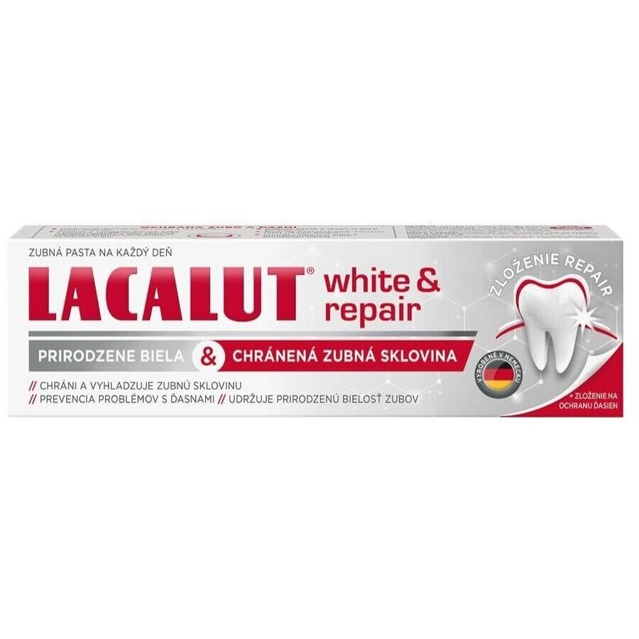 Lacalut Pastă de dinți albă și reparatoare 75 ml