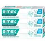 Elmex Sensitive Professional Dentífrico blanqueador suave para dientes sensibles 3 x 75 ml