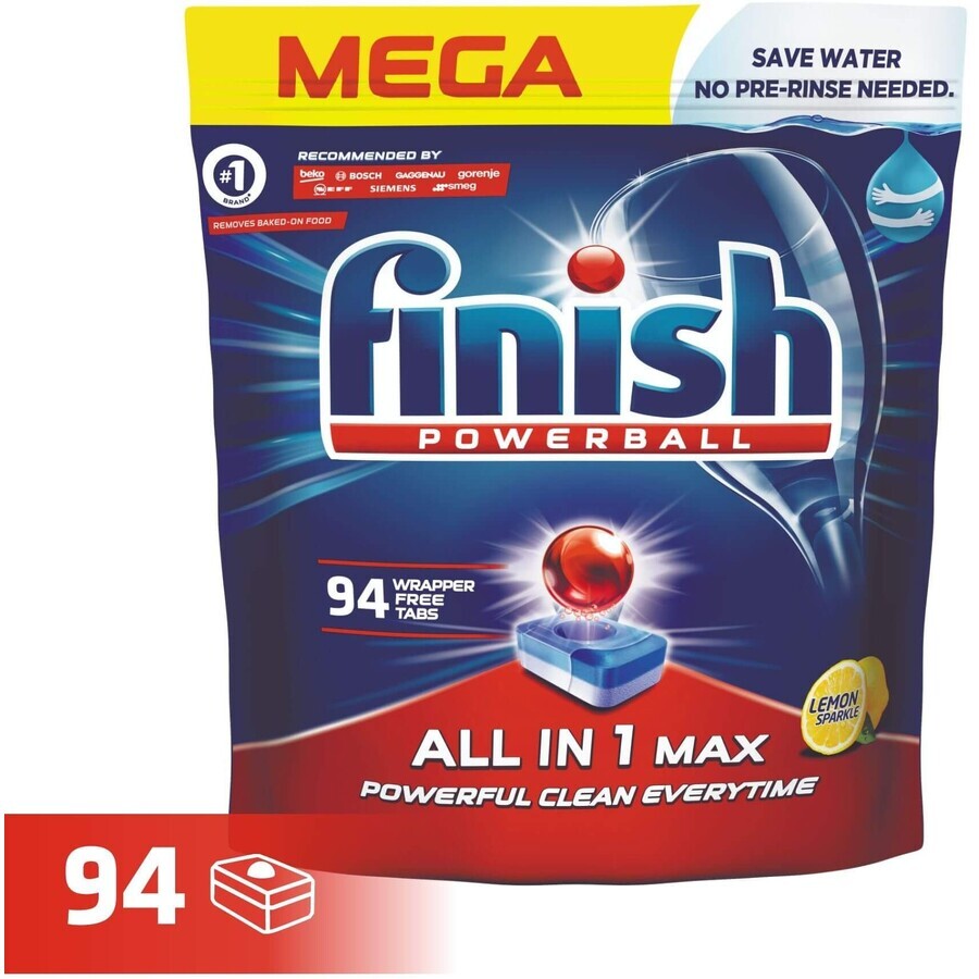 Finish All-in-1 Max Lemon 94 Stück