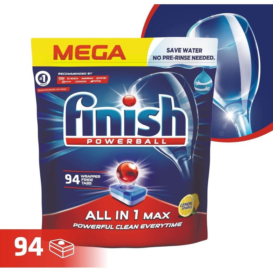 Finish All-in-1 Max Lemon 94 Stück