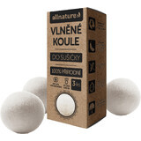 Allnature Palline di lana per l'asciugatura 3 pz.