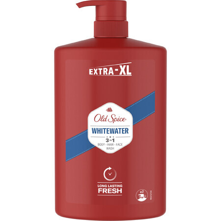 Old Spice Whitewater Duschgel und Shampoo für Männer mit frischem Duft 1000 ml