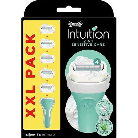 Wilkinson Sword maquinilla de afeitar intuition sensitive care XXL + cabezales de recambio 5 piezas