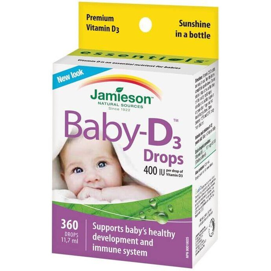 Jamieson Baby-D3 Vitamin D3 400 IU drops 11,7 ml