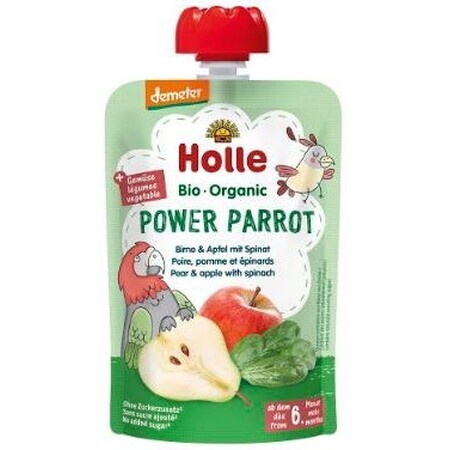 Holle Piure organic - Power Paradise - Pere cu mere și spanac 100 g