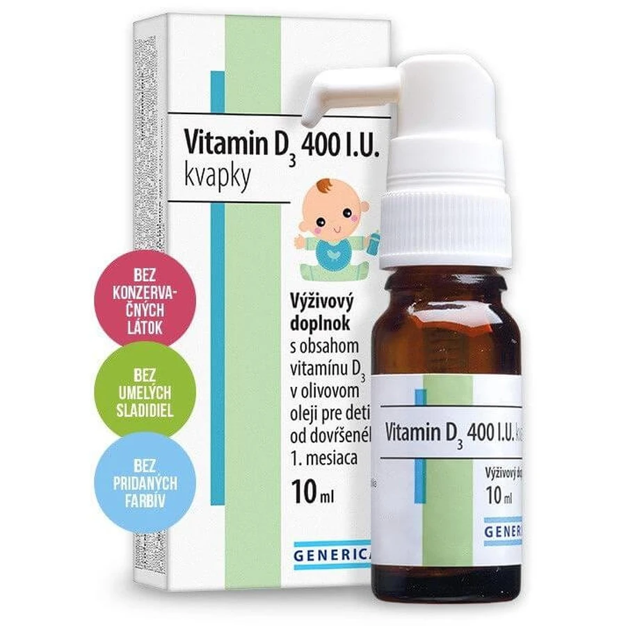 Generica Vitamin D3 400 IU drops 10 ml