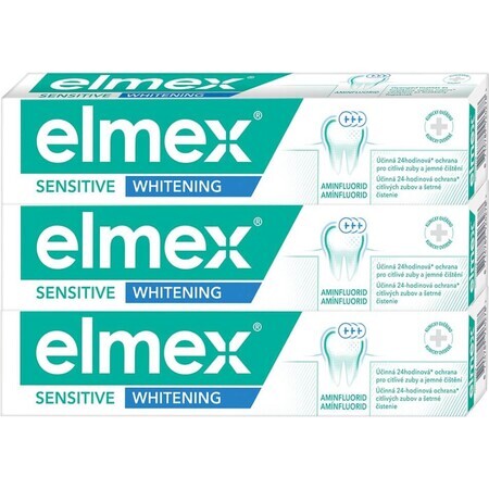 Elmex Sensitive pasta dentífrica blanqueadora 3 x 75 ml