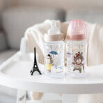 Canpol baby EasyStart Baby Bottle BONJOUR PARIS BONJOUR PARIS pink 240 ml