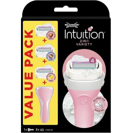 Wilkinson Sword Intuition variety MIX shaver + 3 replacement heads