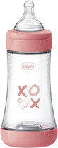 Chicco Perfect5 Silikon-Futterflasche, rosa 240 ml