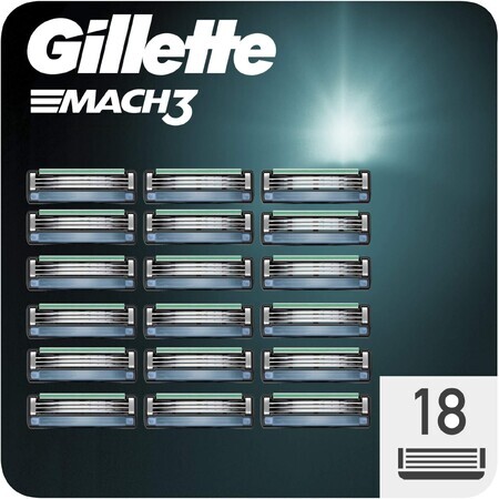 Gillette Mach3 Herren-Ersatzscherköpfe Mach3 18 Stück