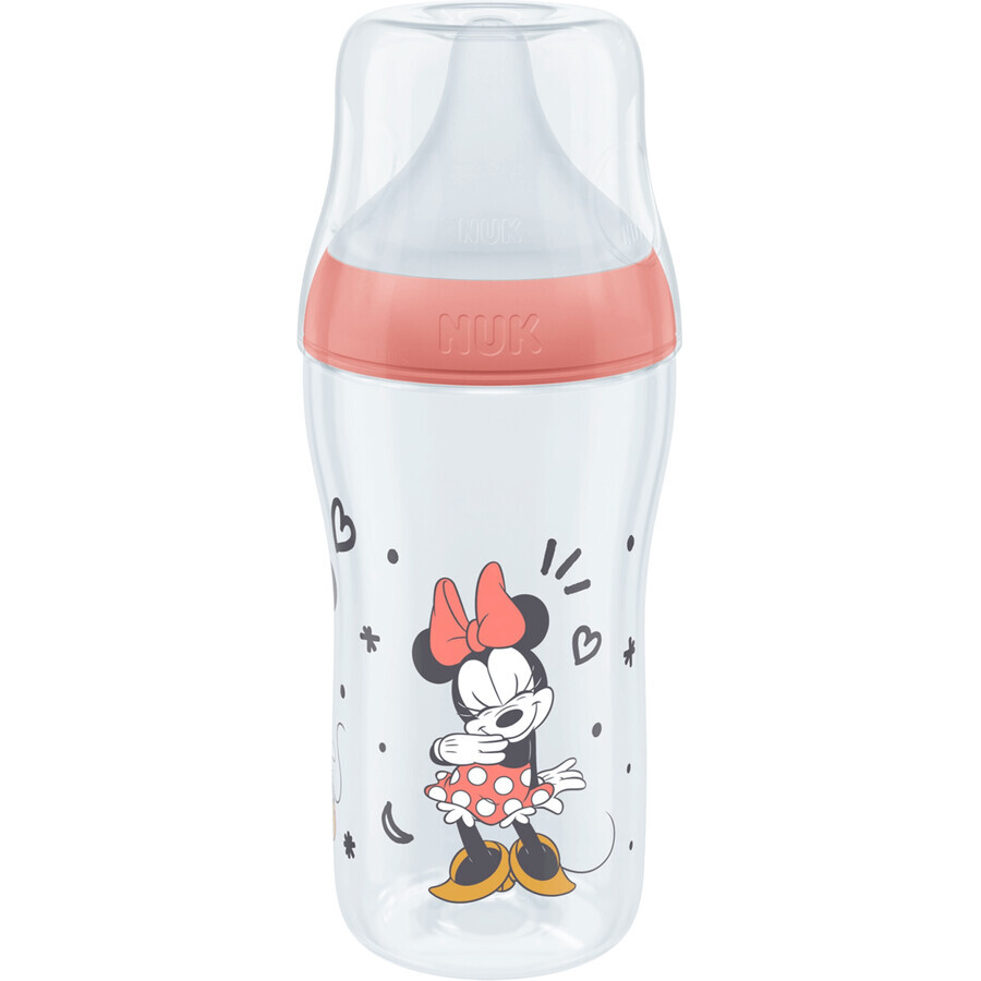 Nuk Perfect Match Disney bottiglia con controllo della temperatura, rosso 260 ml