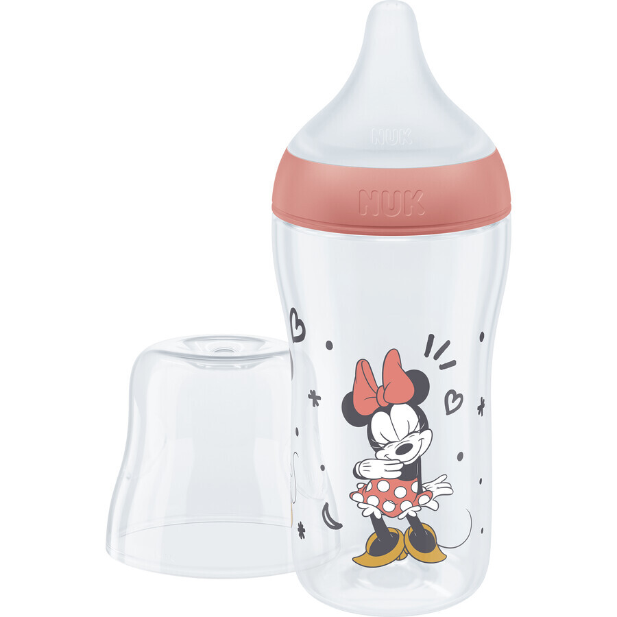 Nuk Perfect Match Disney bottiglia con controllo della temperatura, rosso 260 ml