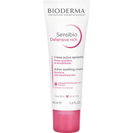 Bioderma Sensibio Defensive rich soothing cream with nourishing texture 40 ml