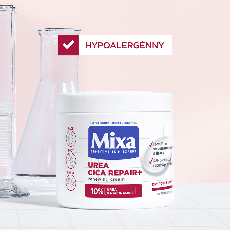 Mixa Urea Cica Repair+ cuidado regenerador para pieles muy secas y ásperas, 400 ml