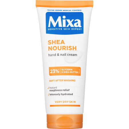 Mixa cremă hrănitoare pentru mâini și unghii cu unt de shea 100 ml