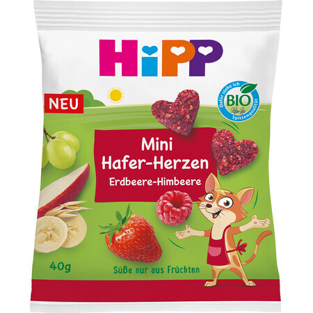 HiPP Bio Bessenhartjes Aardbei-Malina 40 g