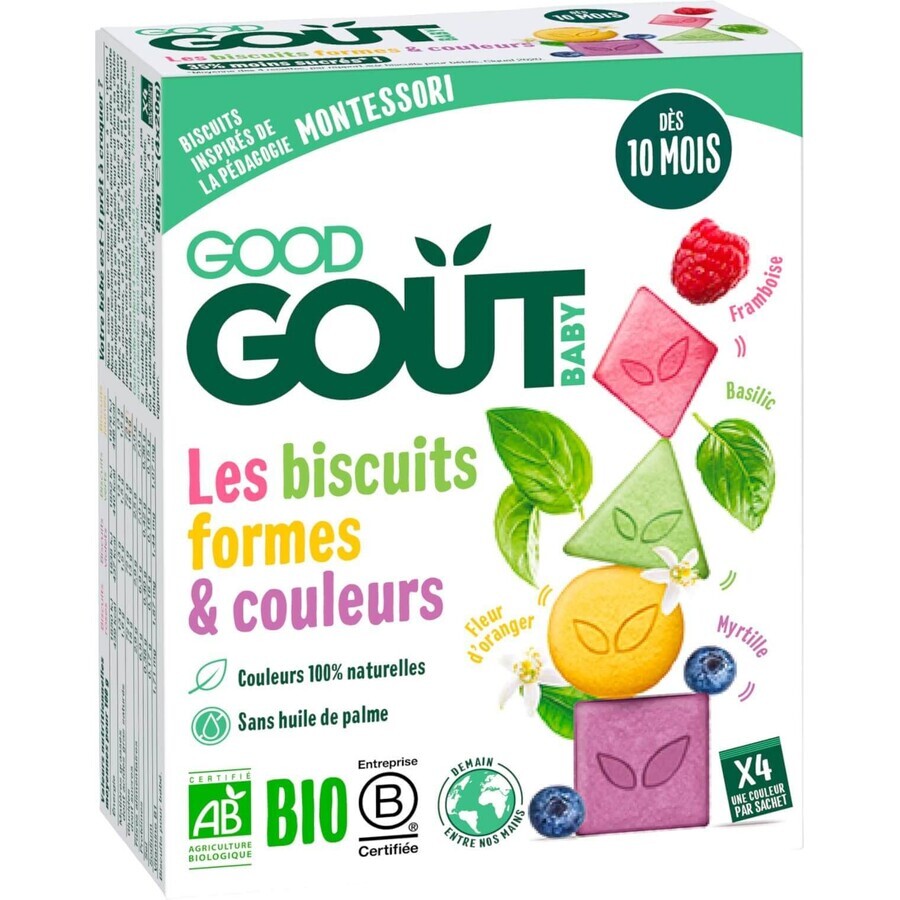 Good Goût Organic Biscuits in colors and shapes 80 g