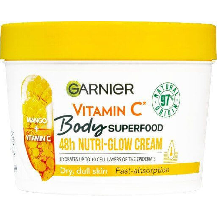 Garnier Body Food Glow Creme Mango + Vitamin C, 380 ml