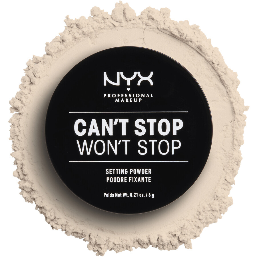 NYX Professional Makeup Professional Makeup Can't Stop Won't Stop Setting Powder Pudră de fixare - 01 Light 6 g