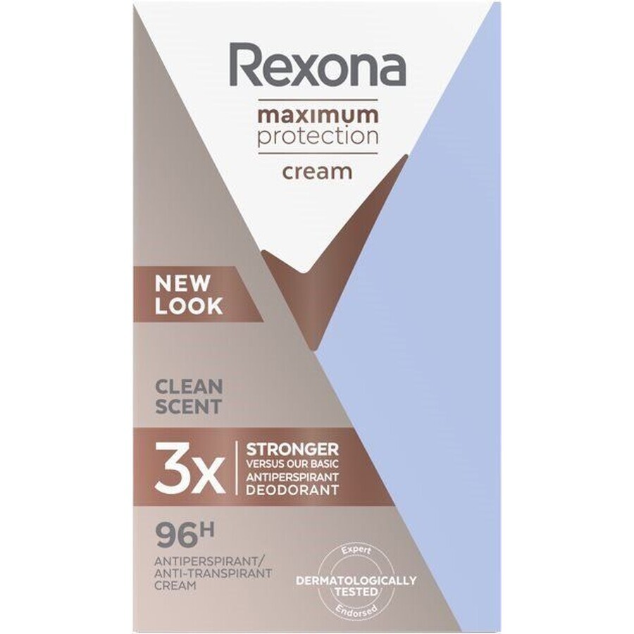 Rexona Maximum Protection Antitranspirant Creme feste Creme mit sauberem Duft 45 ml