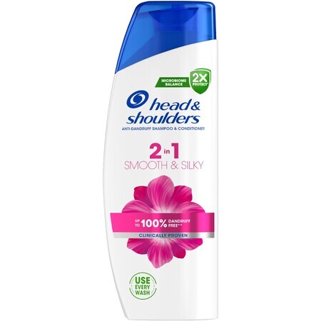 Head & Shoulders Smooth & Silky 2in1, șampon anti-mătreață 330 ml